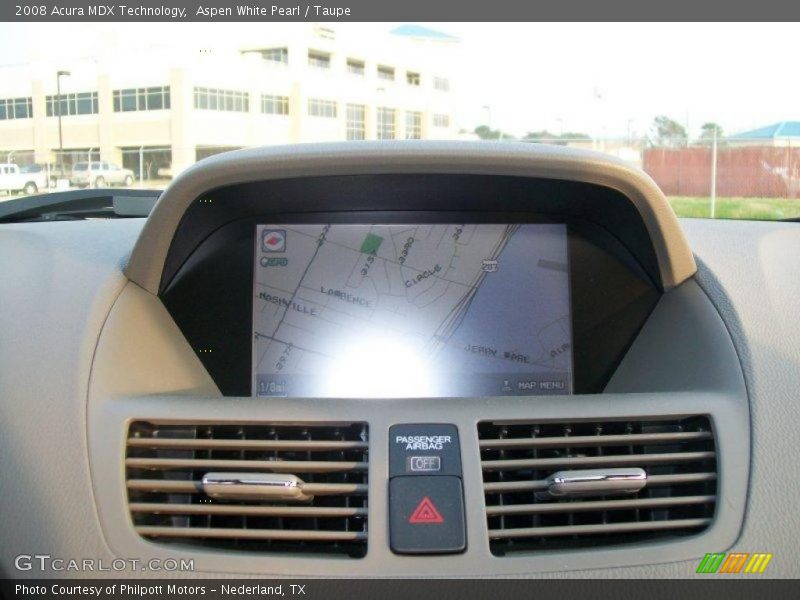 Aspen White Pearl / Taupe 2008 Acura MDX Technology