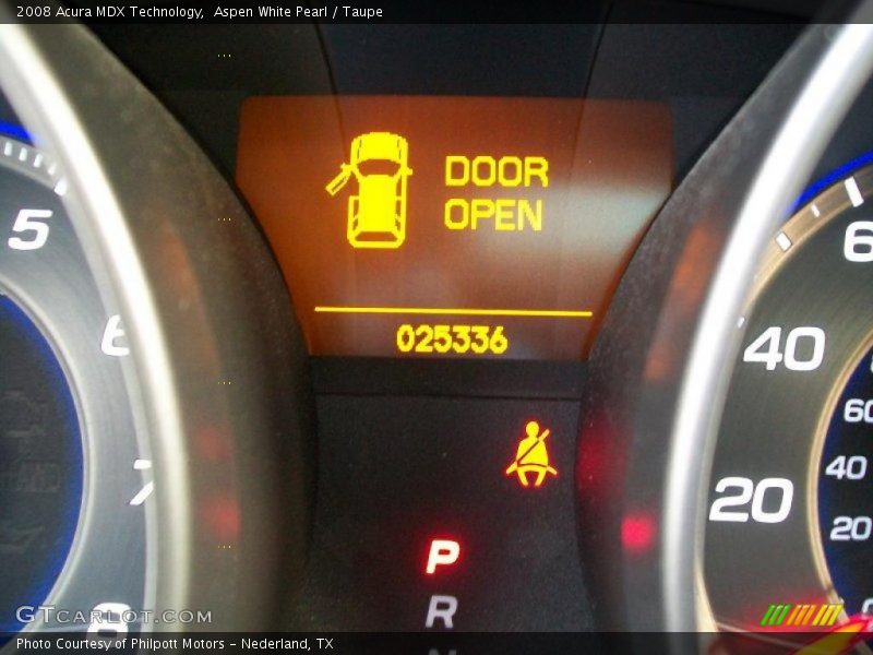 Aspen White Pearl / Taupe 2008 Acura MDX Technology