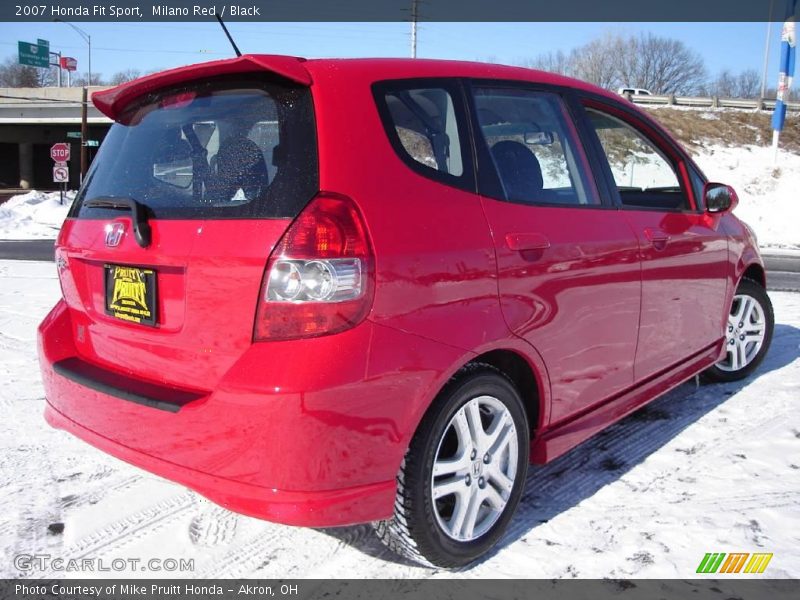 Milano Red / Black 2007 Honda Fit Sport