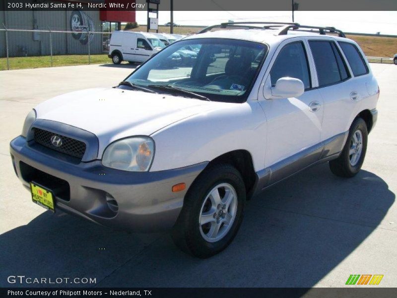 Nordic White / Gray 2003 Hyundai Santa Fe I4
