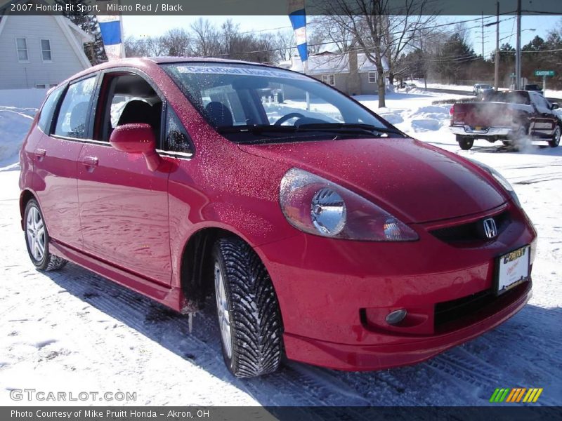 Milano Red / Black 2007 Honda Fit Sport