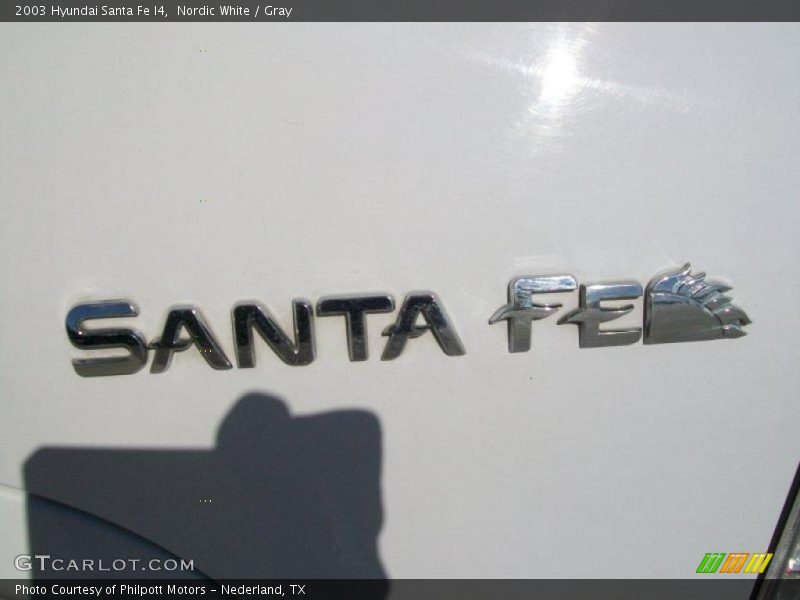 Nordic White / Gray 2003 Hyundai Santa Fe I4