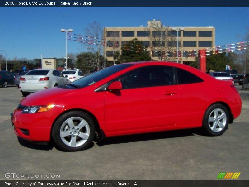 Rallye Red / Black 2008 Honda Civic EX Coupe
