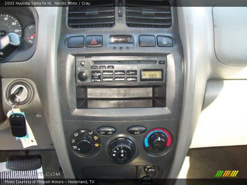 Nordic White / Gray 2003 Hyundai Santa Fe I4