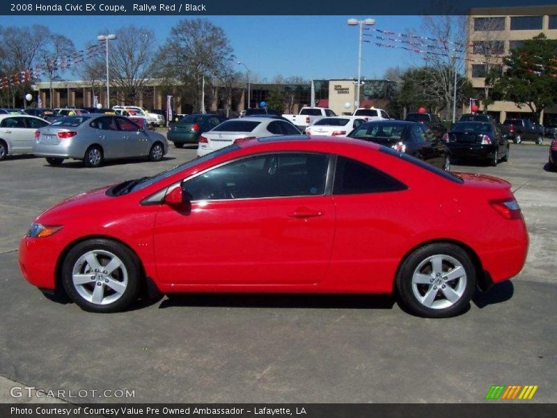 Rallye Red / Black 2008 Honda Civic EX Coupe