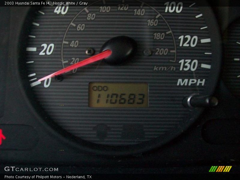 Nordic White / Gray 2003 Hyundai Santa Fe I4