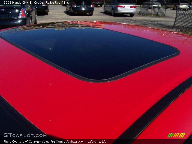 Rallye Red / Black 2008 Honda Civic EX Coupe