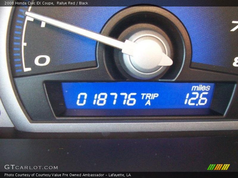 Rallye Red / Black 2008 Honda Civic EX Coupe