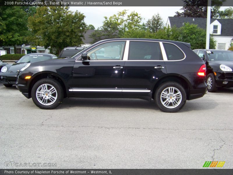 Basalt Black Metallic / Havanna/Sand Beige 2008 Porsche Cayenne S