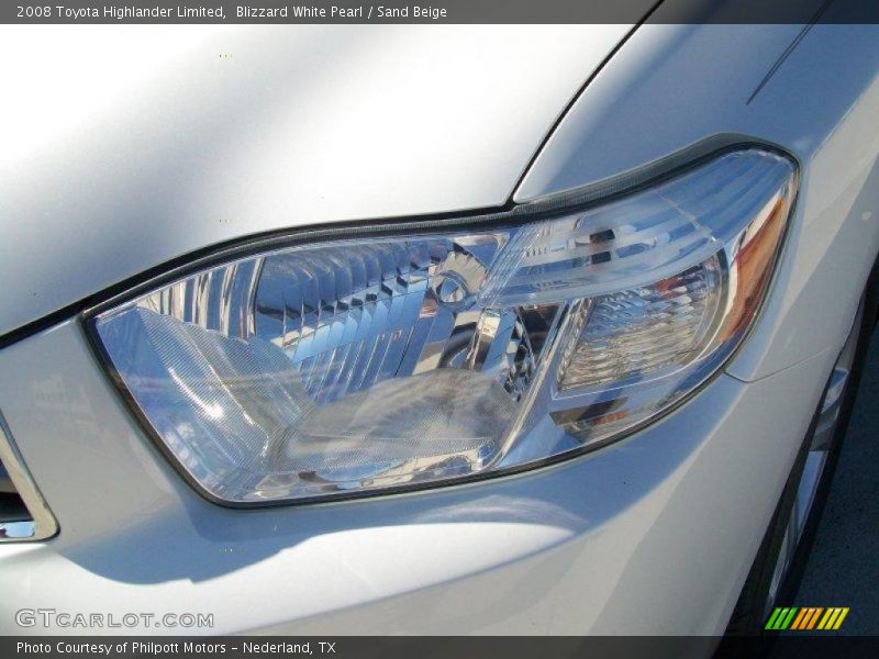 Blizzard White Pearl / Sand Beige 2008 Toyota Highlander Limited