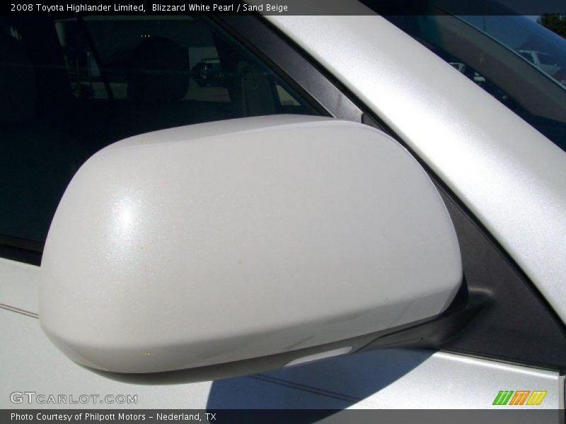 Blizzard White Pearl / Sand Beige 2008 Toyota Highlander Limited
