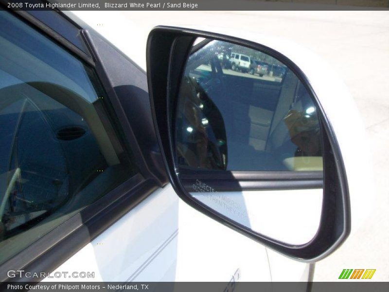 Blizzard White Pearl / Sand Beige 2008 Toyota Highlander Limited