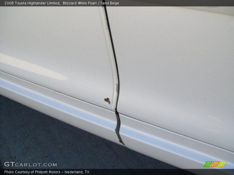 Blizzard White Pearl / Sand Beige 2008 Toyota Highlander Limited