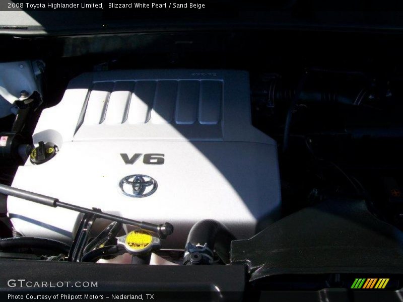 Blizzard White Pearl / Sand Beige 2008 Toyota Highlander Limited