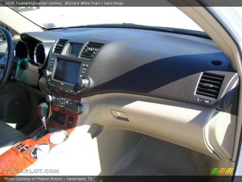 Blizzard White Pearl / Sand Beige 2008 Toyota Highlander Limited
