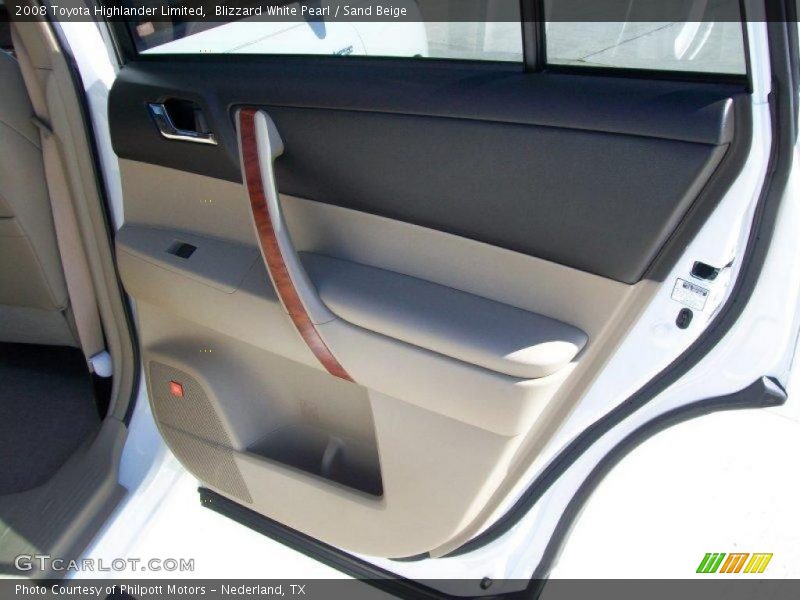 Blizzard White Pearl / Sand Beige 2008 Toyota Highlander Limited