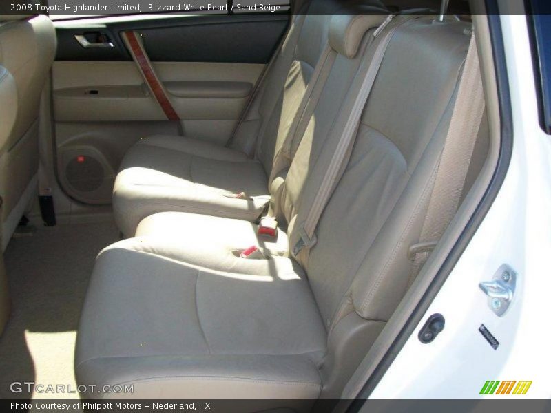 Blizzard White Pearl / Sand Beige 2008 Toyota Highlander Limited