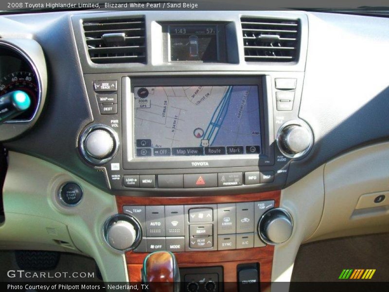 Blizzard White Pearl / Sand Beige 2008 Toyota Highlander Limited