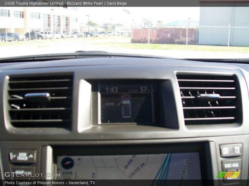 Blizzard White Pearl / Sand Beige 2008 Toyota Highlander Limited