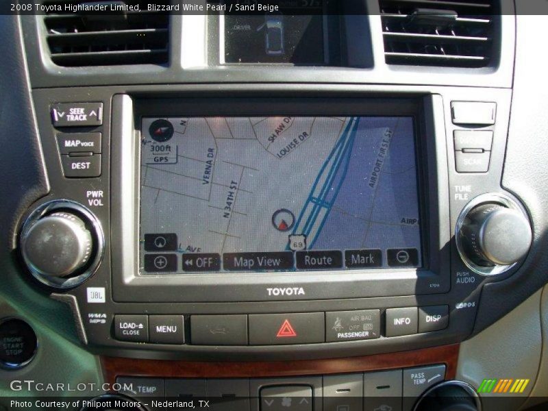 Blizzard White Pearl / Sand Beige 2008 Toyota Highlander Limited