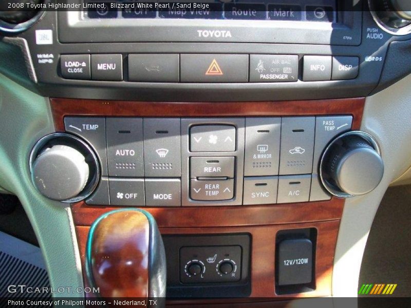 Blizzard White Pearl / Sand Beige 2008 Toyota Highlander Limited