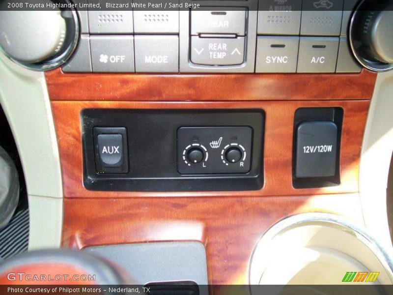 Blizzard White Pearl / Sand Beige 2008 Toyota Highlander Limited