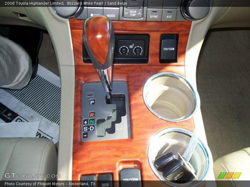 Blizzard White Pearl / Sand Beige 2008 Toyota Highlander Limited