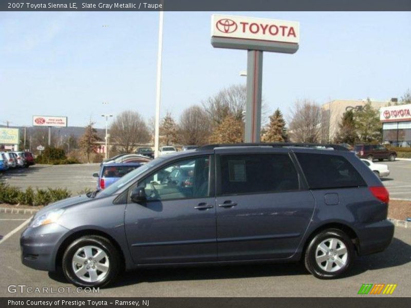 Slate Gray Metallic / Taupe 2007 Toyota Sienna LE