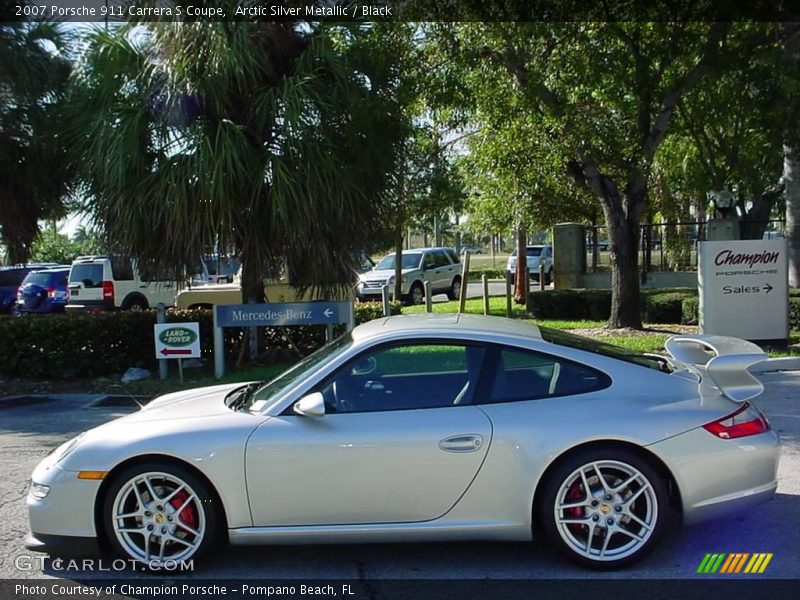 Arctic Silver Metallic / Black 2007 Porsche 911 Carrera S Coupe