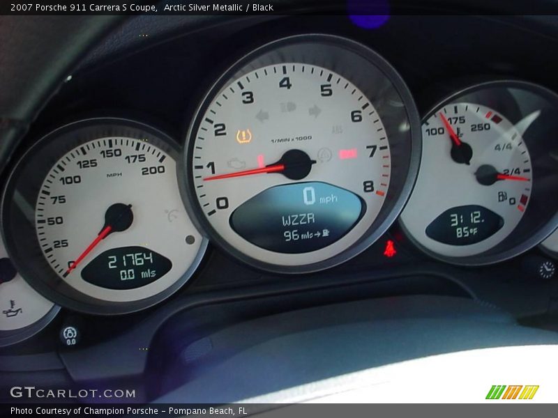 Arctic Silver Metallic / Black 2007 Porsche 911 Carrera S Coupe
