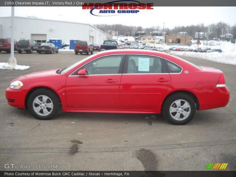 Victory Red / Gray 2009 Chevrolet Impala LT
