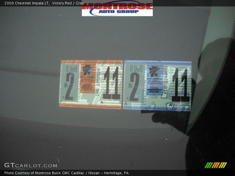 Victory Red / Gray 2009 Chevrolet Impala LT