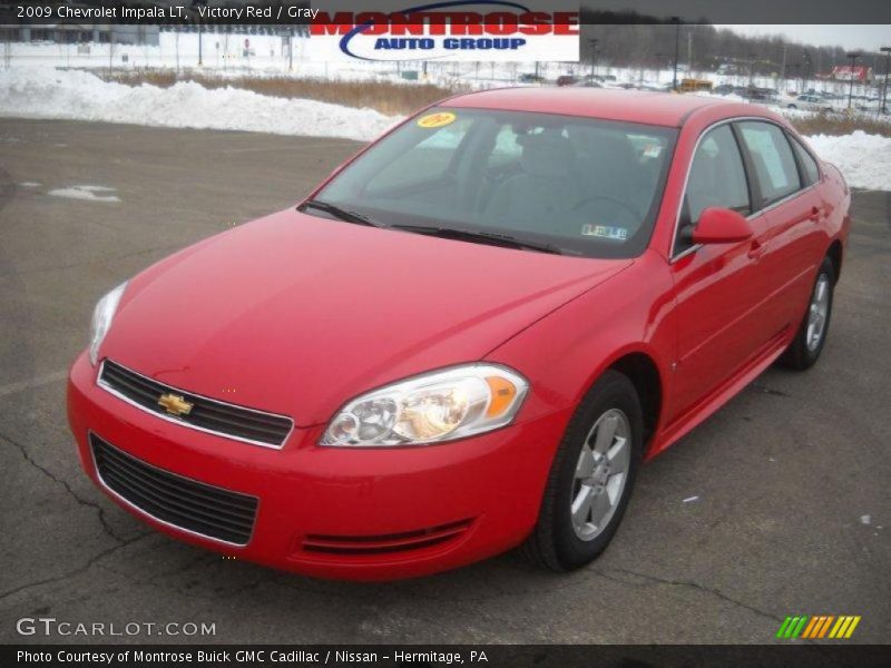 Victory Red / Gray 2009 Chevrolet Impala LT