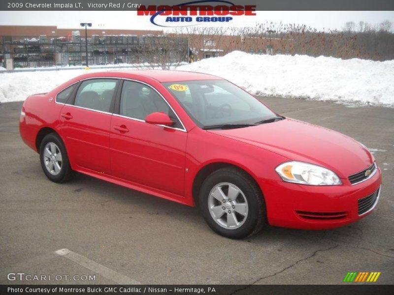 Victory Red / Gray 2009 Chevrolet Impala LT