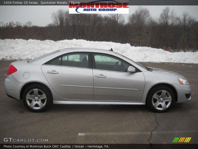 Quicksilver Metallic / Ebony 2009 Pontiac G6 Sedan