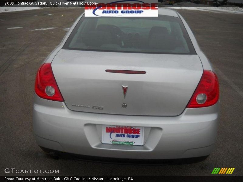 Quicksilver Metallic / Ebony 2009 Pontiac G6 Sedan