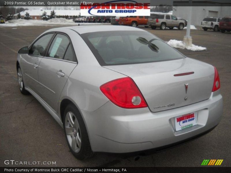 Quicksilver Metallic / Ebony 2009 Pontiac G6 Sedan