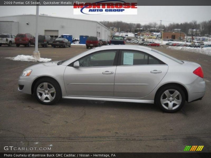 Quicksilver Metallic / Ebony 2009 Pontiac G6 Sedan