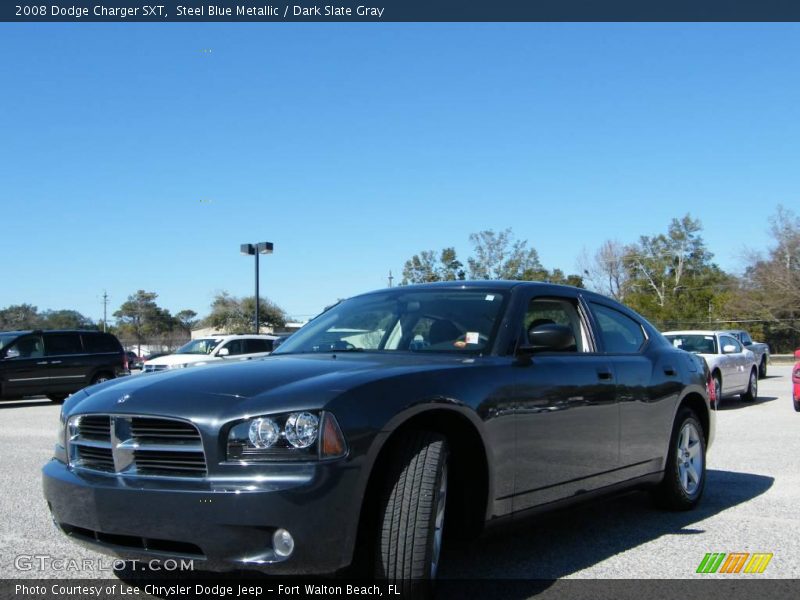 Steel Blue Metallic / Dark Slate Gray 2008 Dodge Charger SXT