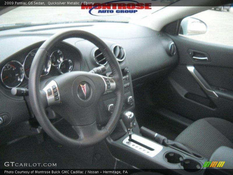 Quicksilver Metallic / Ebony 2009 Pontiac G6 Sedan