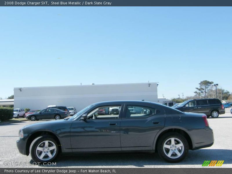 Steel Blue Metallic / Dark Slate Gray 2008 Dodge Charger SXT