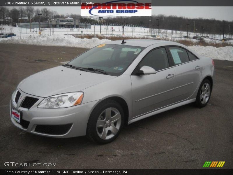 Quicksilver Metallic / Ebony 2009 Pontiac G6 Sedan