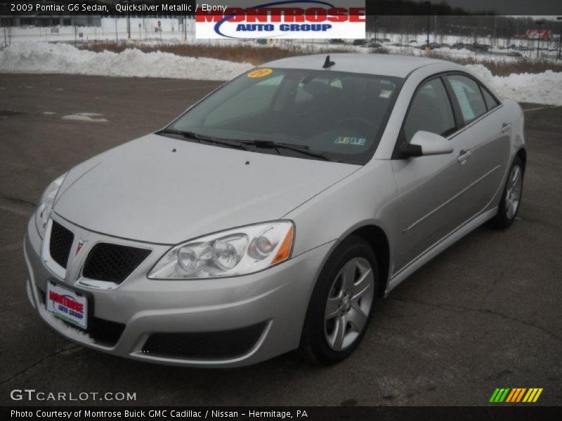 Quicksilver Metallic / Ebony 2009 Pontiac G6 Sedan