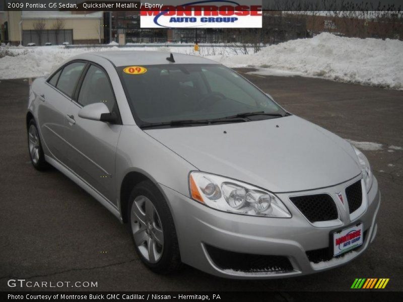 Quicksilver Metallic / Ebony 2009 Pontiac G6 Sedan
