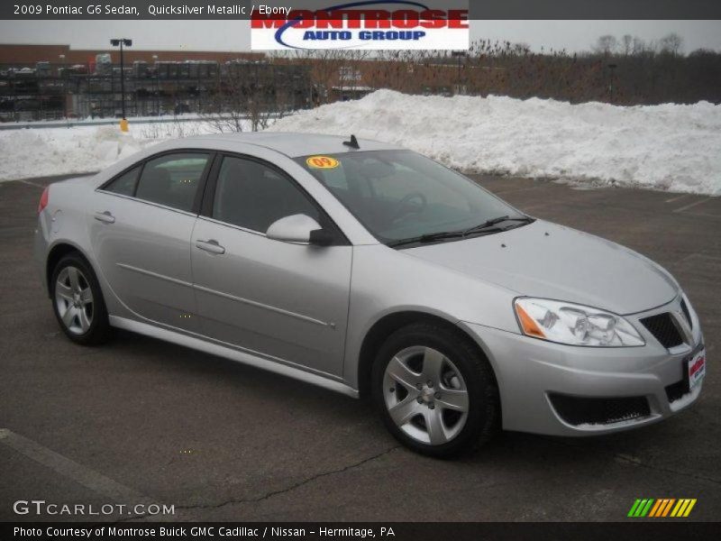 Quicksilver Metallic / Ebony 2009 Pontiac G6 Sedan