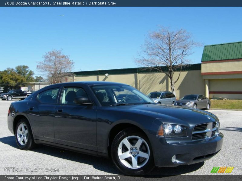 Steel Blue Metallic / Dark Slate Gray 2008 Dodge Charger SXT