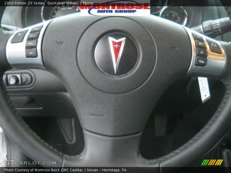 Quicksilver Metallic / Ebony 2009 Pontiac G6 Sedan