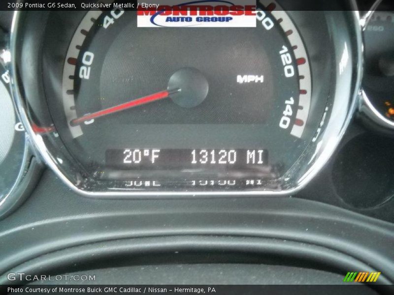 Quicksilver Metallic / Ebony 2009 Pontiac G6 Sedan