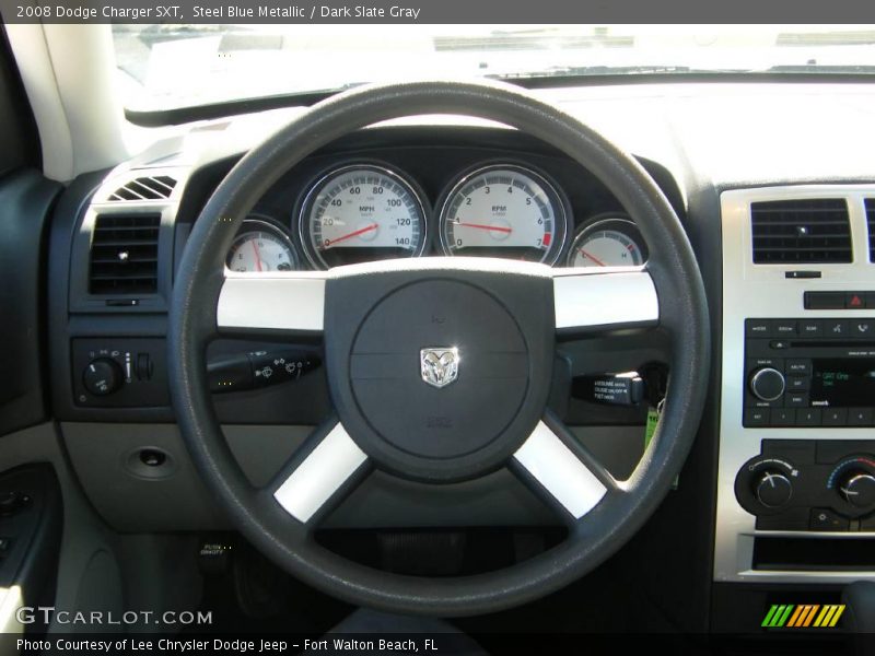 Steel Blue Metallic / Dark Slate Gray 2008 Dodge Charger SXT