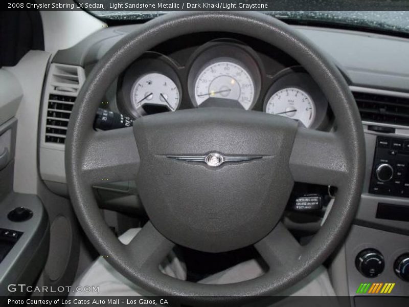 Light Sandstone Metallic / Dark Khaki/Light Graystone 2008 Chrysler Sebring LX Sedan